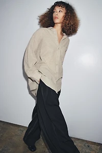 ZW COLLECTION TEXTURED OVERSIZED SHIRT
