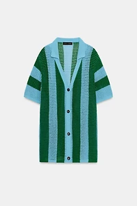 STRIPED KNIT POLO