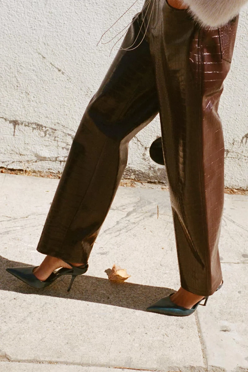 SLINGBACK ANKLE STRAP HEELS