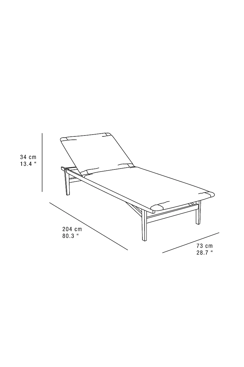 CHAISE LONGUE EXTÉRIEURE TECK
