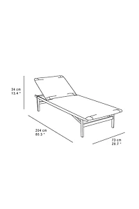 CHAISE LONGUE EXTÉRIEURE TECK