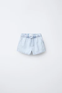 ELASTIC DENIM SHORTS