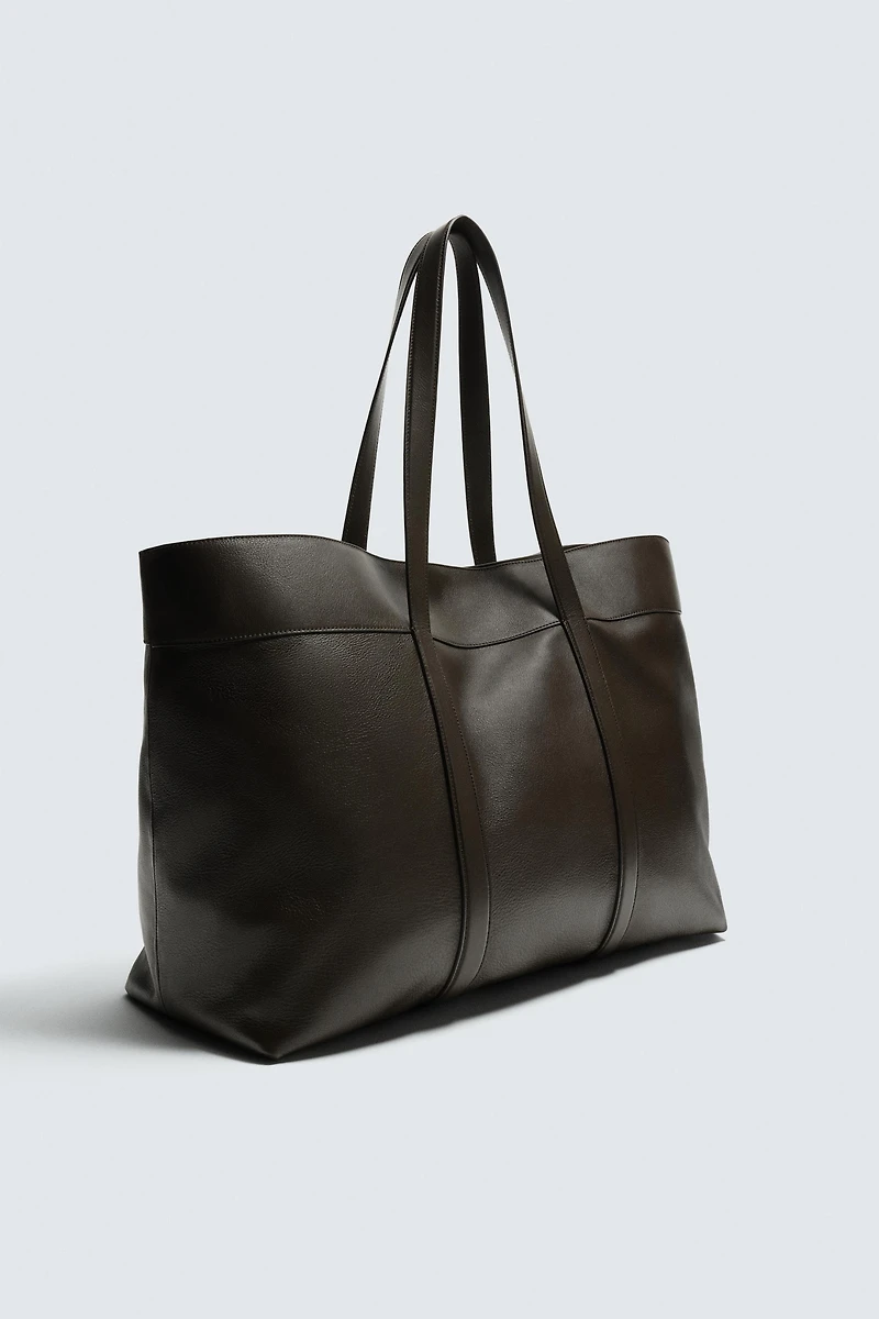 LEATHER SHOPPER BAG