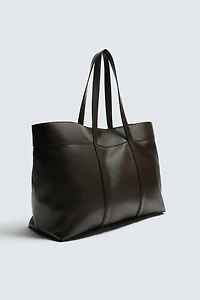 LEATHER SHOPPER BAG