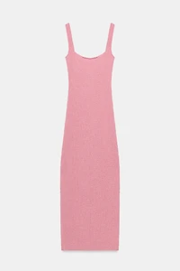 TEXTURED MIDI DRESS