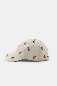 EMBROIDERED CAT TWILL CAP