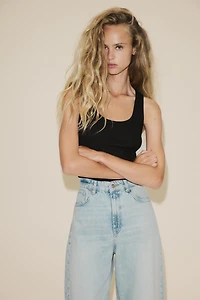 HIGH-WAIST TRF BARREL JEANS