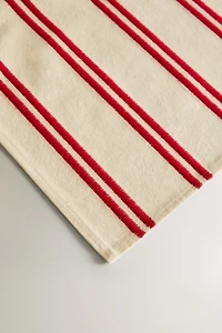 DOUBLE STRIPE EMBROIDERED TABLE RUNNER