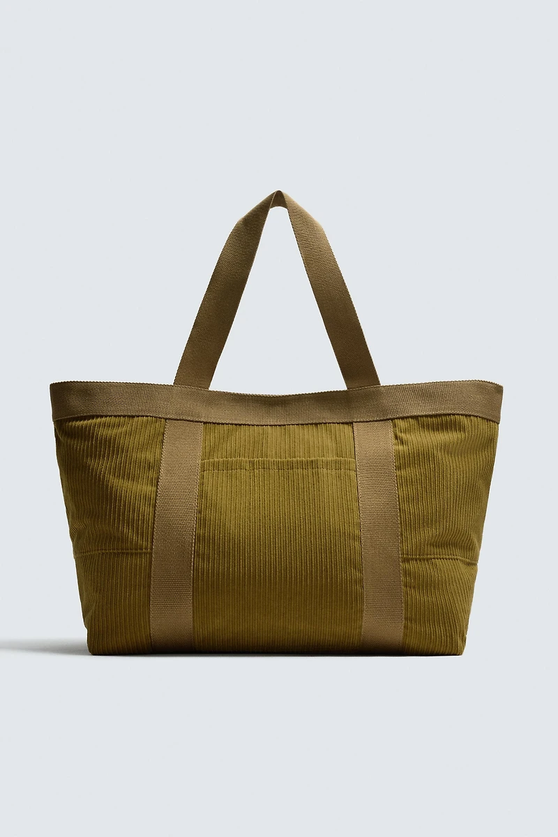 SAC SHOPPER EFFET CORDUROY