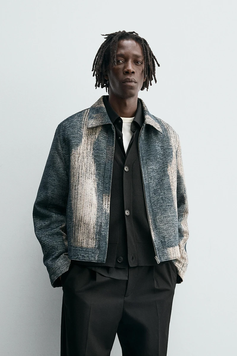 ABSTRACT JACQUARD JACKET
