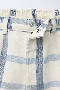 PLAID BAGGY PANTS