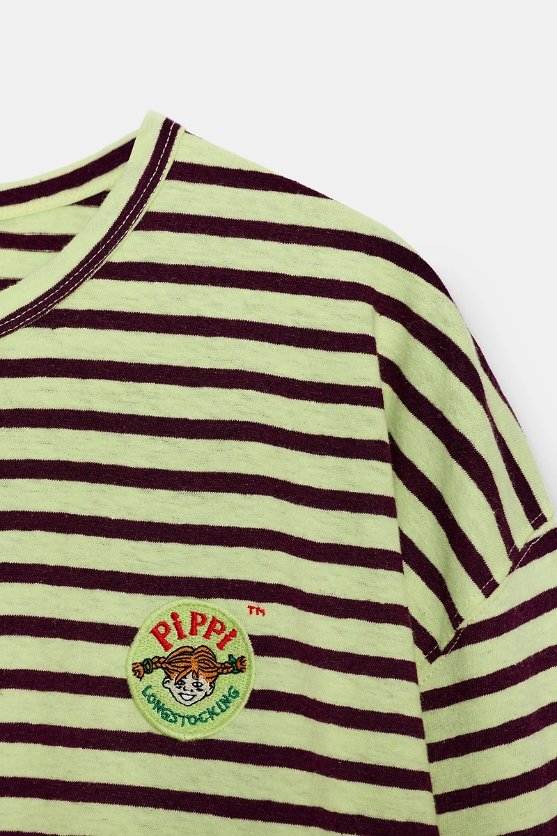 STRIPED EMBROIDERED PIPPI LÅNGSTRUMP™ T-SHIRT