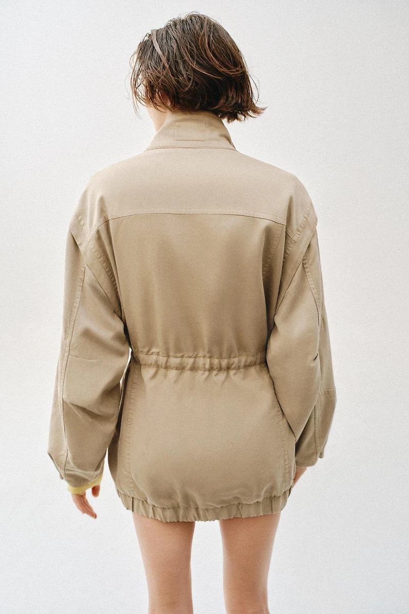 LONG HIGH COLLAR JACKET