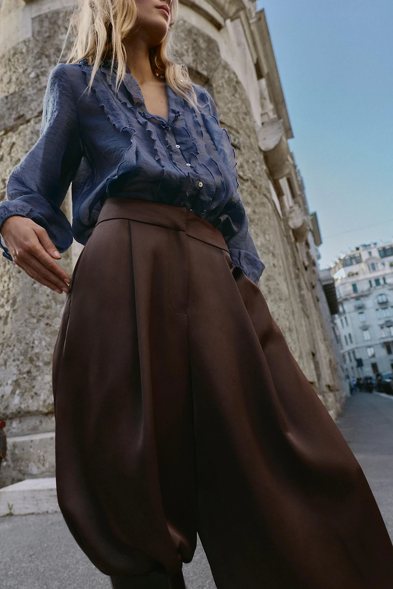 SATIN BALLOON PANTS
