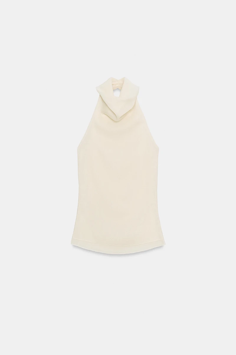 FLOWY HALTER TOP