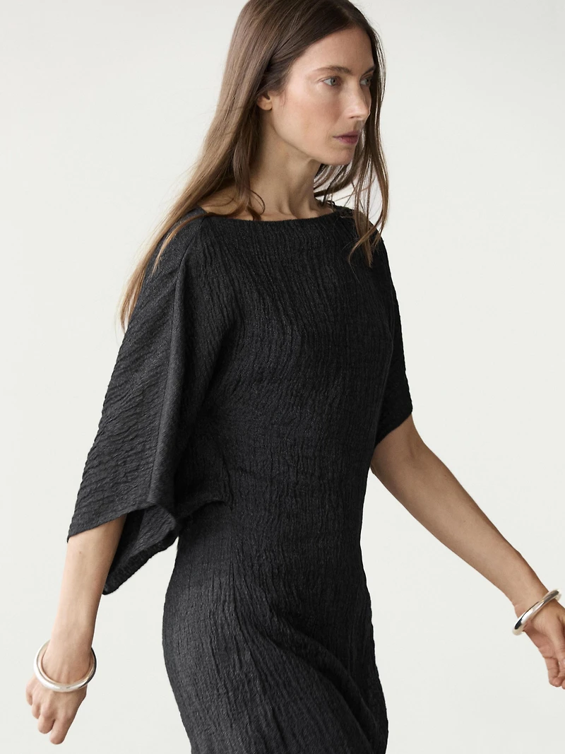 Robe midi asymétrique lin