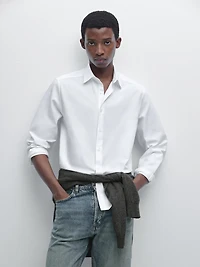 Chemise regular fit texturée