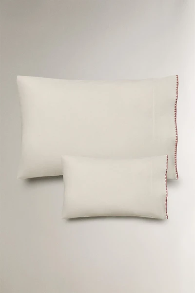 TAIE D’OREILLER ENFANT COTON POINT COQUILLE