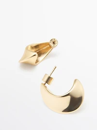 Boucles d'oreilles anneaux lune