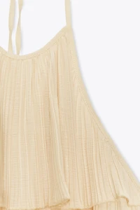 RUFFLED HALTER DRESS