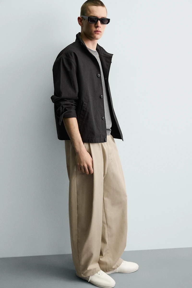 PLEATED BALLOON FIT PANTS