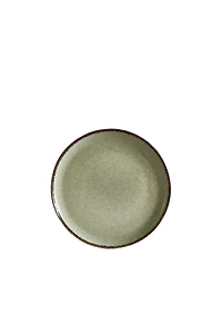 PORCELAIN SIDE PLATE WITH ANTIQUE FINISH RIM