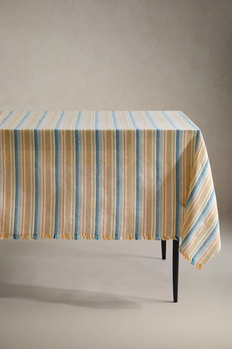 YARN-DYED STRIPE TABLECLOTH