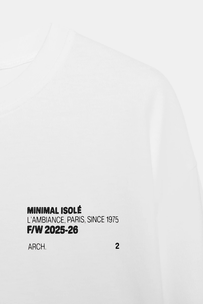 LONG SLEEVE TEXT T-SHIRT