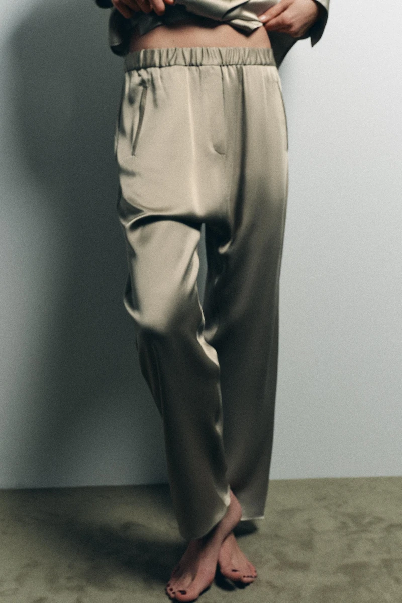 SATIN BAGGY PANTS