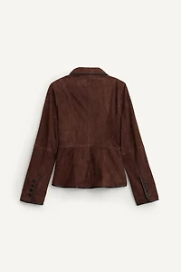VESTE AJUSTÉE EN CUIR DAIM ÉDITION LIMITÉE