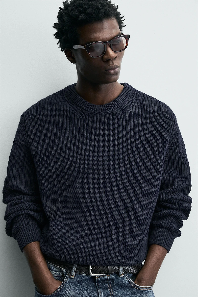 PULL REGULAR FIT EN COTON