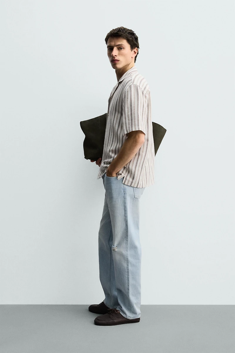 REGULAR FIT STRIPED JACQUARD SHIRT