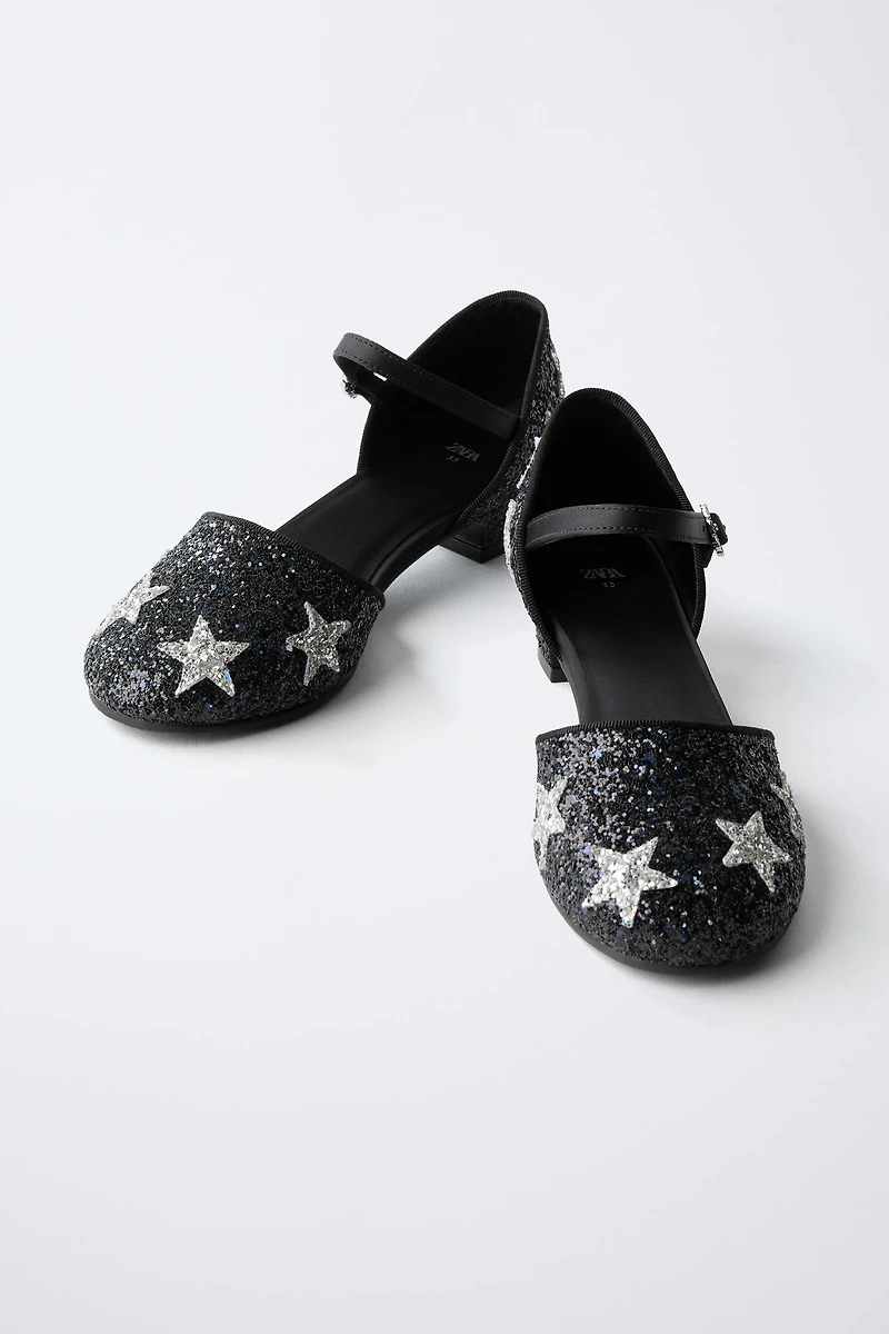 SPARKLY STAR HEELED SHOES