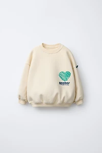 GOOBER ® HEART PRINT SWEATSHIRT