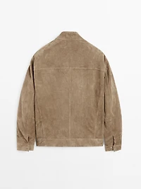 Veste courte en cuir caprin finition daim