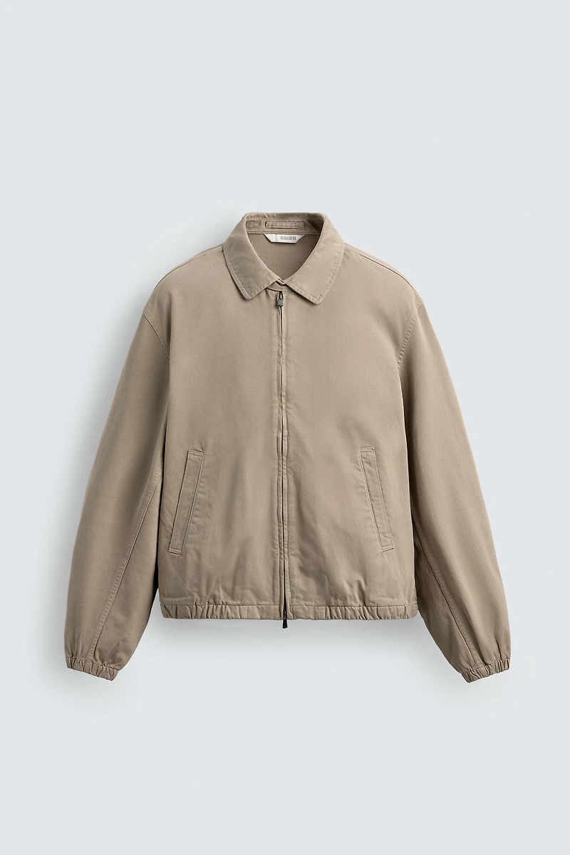 WASHED COTTON REGULAR FIT JACKET