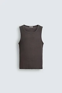 SLIM FIT RIB TANK TOP