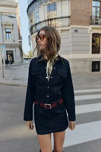 ROBE COURTE EN JEAN Z1975 AVEC CEINTURE