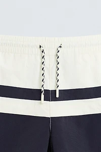 COLOR BLOCK LONG SWIMSUIT