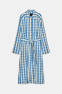 GINGHAM TRENCH COAT
