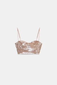 SEQUIN BRALETTE TOP