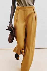 PANTALON LARGE AVEC LIN