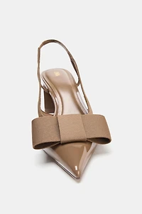 BOW SLINGBACK HEELS
