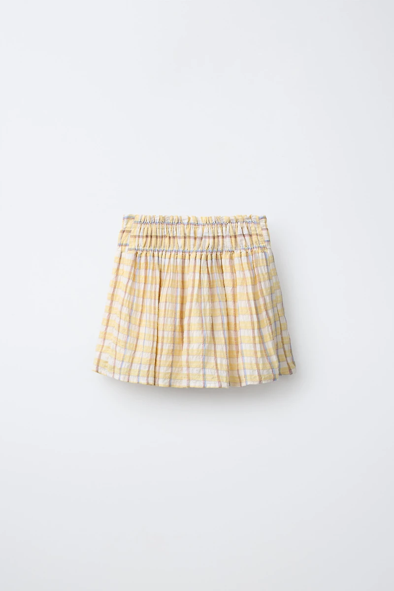 PLAID PRINT SKIRT