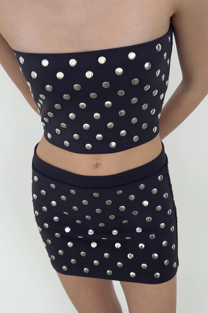 STUDDED BANDEAU TOP