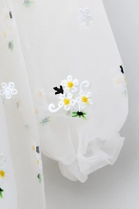 EMBROIDERED TULLE DRESS