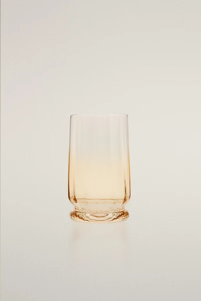 GLASS SOFT DRINK TUMBLER WITH LINES