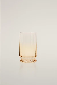 GLASS SOFT DRINK TUMBLER WITH LINES