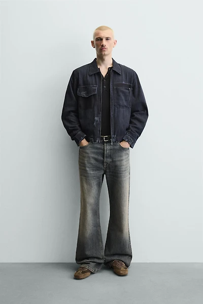 BLOUSON COURT DÉCHIRURES