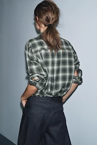 OVERSIZED PLAID ZW COLLECTION SHIRT